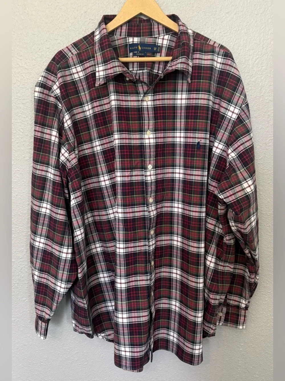 Polo Ralph Lauren Classic Fit Plaid Long Sleeve Shirt size 4XB